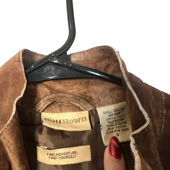 Ruff Hewn Brown Suede Leather Zip up Vest Women's Size Small - Picture 2 of 3